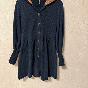 Matilda Jane you and me Beatrice Willow Navy Polka Dot Hoodie teacher